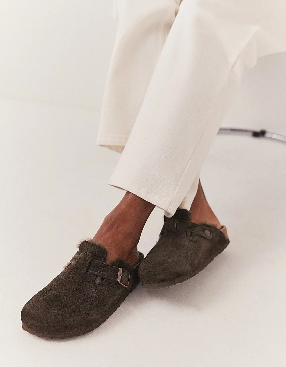 Birkenstock Boston Shearling Mules | The White Company UK & ROW