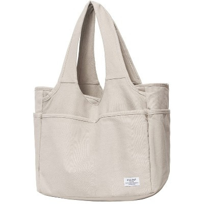 Narwey Utility Large Canvas Tote Bag with Pockets, Women Casual Shoulder Bags with 13 Exterior & Interior Pockets | Target