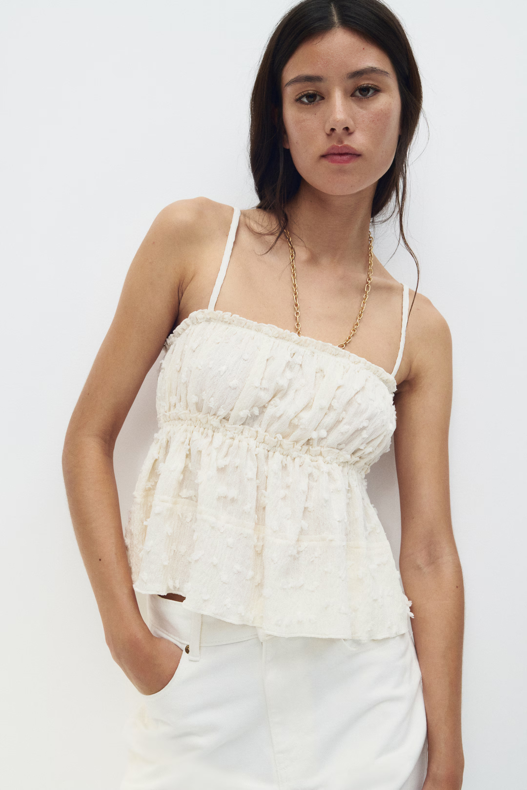 - Textured Jersey Top - Dusty purple - Ladies | H&M US | H&M (US + CA)