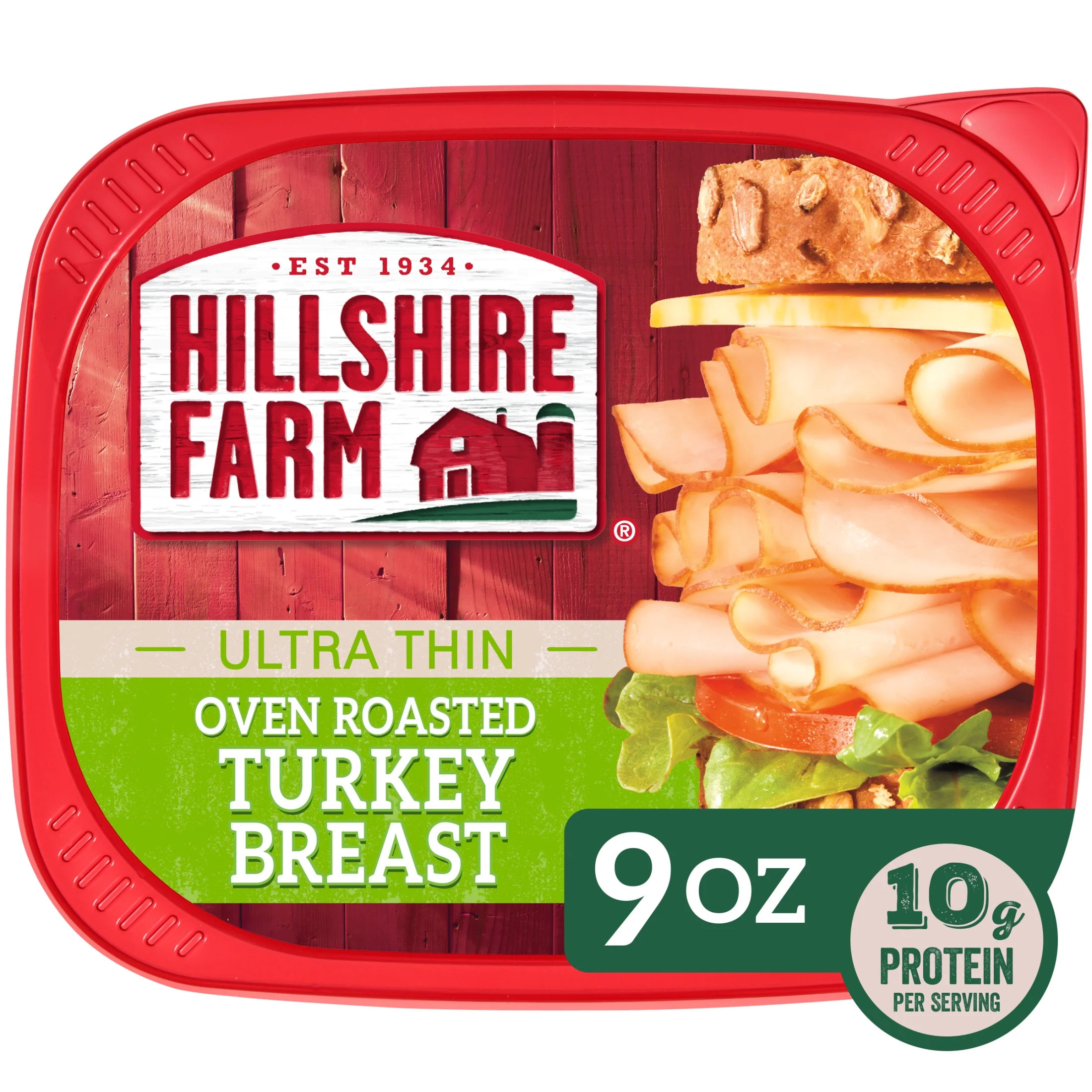 Hillshire Farm Ultra Thin Oven Roasted Turkey Breast Lunchmeat, 9 oz Plastic Tub, Refrigerated | Walmart (US)