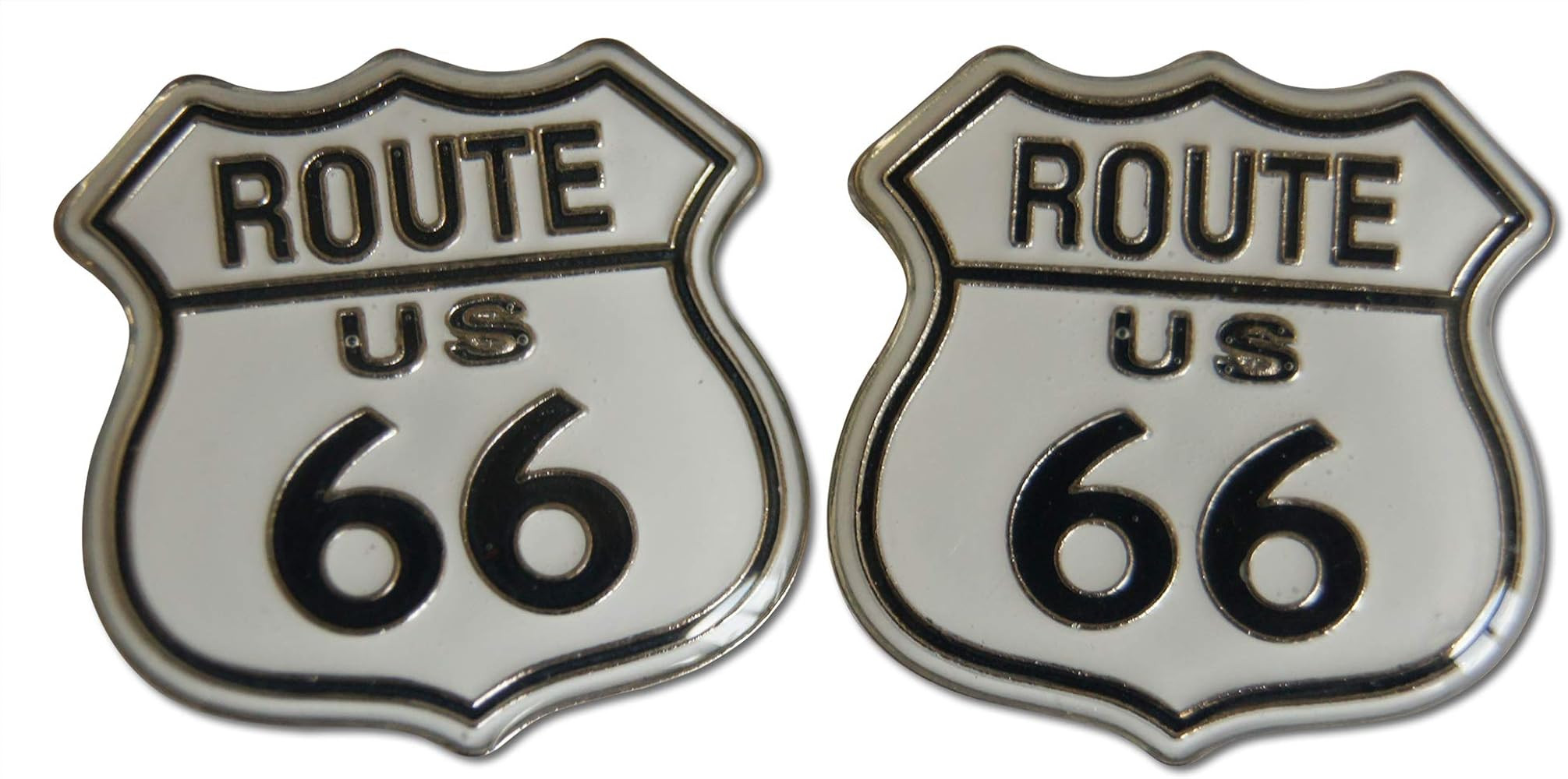Route 66 Large Classic American White 2-Piece Lapel or Hat Pin & Tie Tack Set with Clutch Back by... | Amazon (US)
