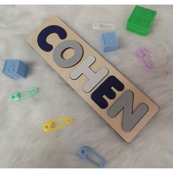 Wooden Name Puzzle. Personalized Christmas Gift for Baby Boy | Etsy | Etsy (US)