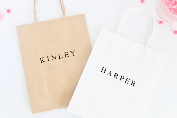 Personalized Gift Bag-Wedding Gift Bag - Bridesmaid Gift Bag - Bachelorette Party Gift Bag - Brid... | Etsy (US)