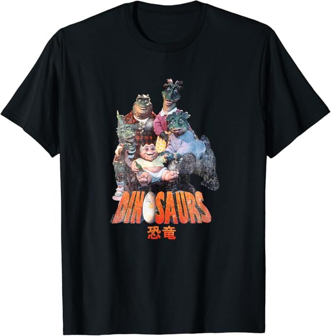 Dinosaurs Family Group with Kanji T-Shirt | Amazon (US)