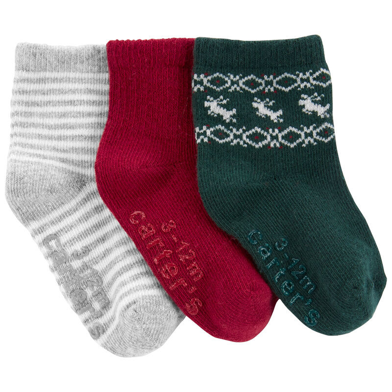 Baby 3-Pack Christmas Socks | Carter's