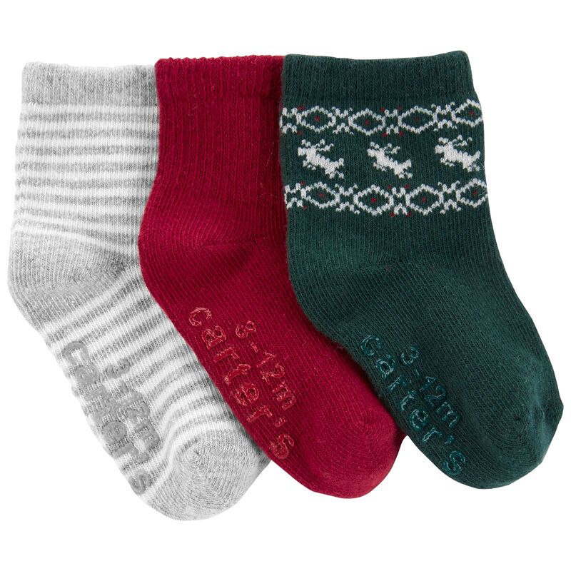 Baby 3-Pack Christmas Socks | Carter's