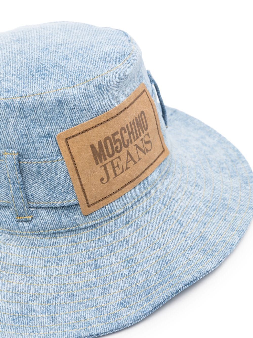 MOSCHINO JEANS logo-appliqué Denim Sun Hat - Farfetch | Farfetch Global