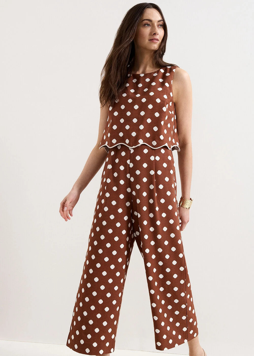 Alia Polka Dot Wide Leg Jumpsuit | Phase Eight UK | | Phase Eight