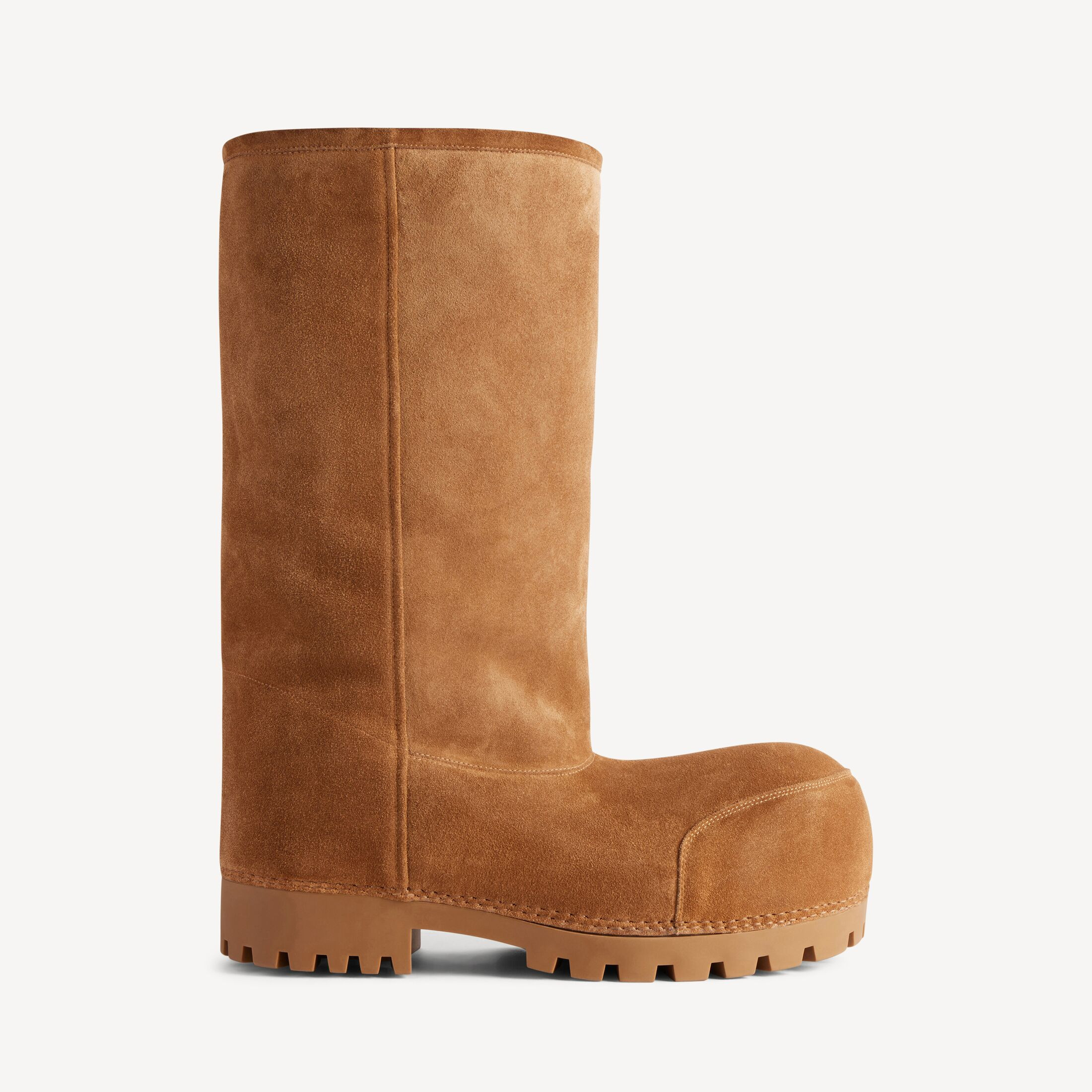 Men's Alaska Fur High Boot in Brown | Balenciaga US | Balenciaga