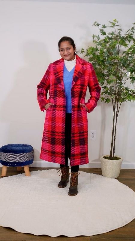 Winter outfit with legging 
@madewell V-neck sweater in size S
@loft lou and Grey leggings in size S 
@sperry boots 
@anntaylor plaid coat 

#LTKVideo #LTKmidsize #LTKMostLoved