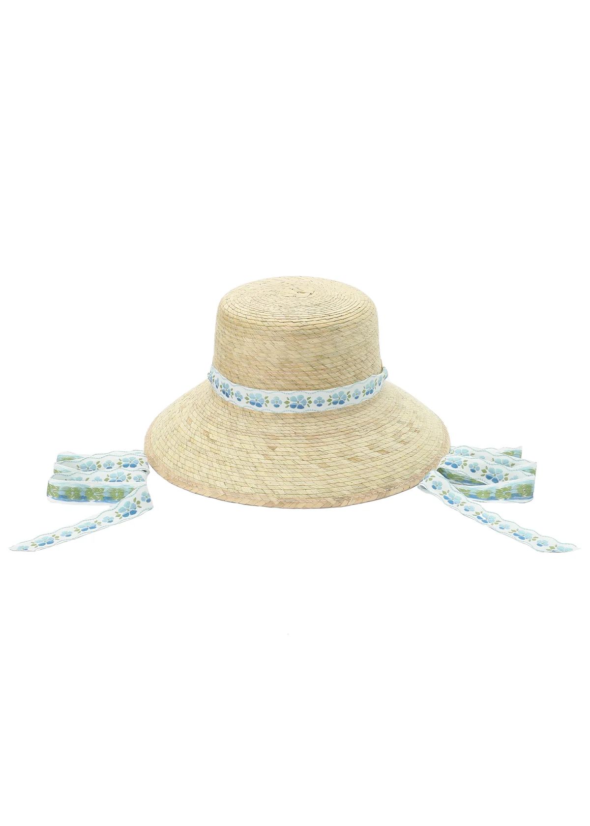 Palmetto Little Girl’s Hat With Vintage Bluebell Ribbon | Over The Moon