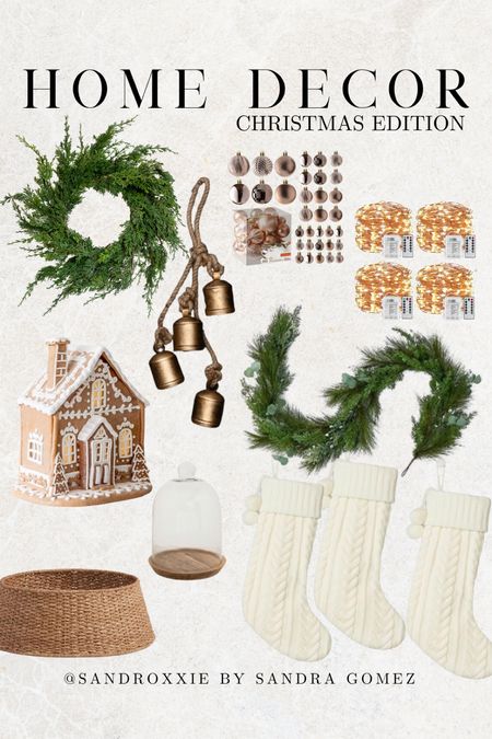 Christmas home decor  | Neutral Christmas | Timeless Christmas finds | neutral style, wreath, garland, Christmas lights, gingerbread house, gold bells.

Click below to shop & follow me @sandroxxie for daily finds 😘. 

🖤 your favorites and Happy Shopping! 
Sandra Gomez // Sandroxxie 







#HomeDecor #simplehome
#NeutralDecor #sandroxxie #sandroxxiehome
#HomeStyle #officespace #sandroxxiesstyle
#Homelnspired #Decoratingldeas #AmazonHome  #styling #homedecor #amazon #amazonfind #minimalstyle #neutralhome #neutralstyle #LTKoffice #LTKorganization #achievable #home #budget-friendly #home #LTKchristmas #neutralhome #budgetfriendly #christmas 


#LTKhome #LTKSeasonal #LTKHoliday