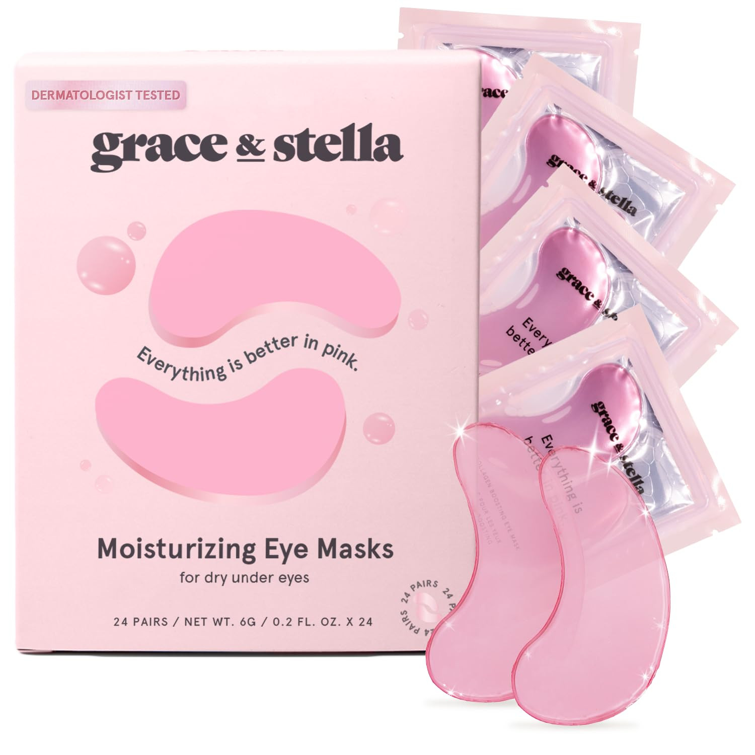 Award Winning Under Eye Mask - (24 Pairs, Pink) Reduce Dark Circles, Puffy Eyes, Undereye Bags, W... | Amazon (CA)