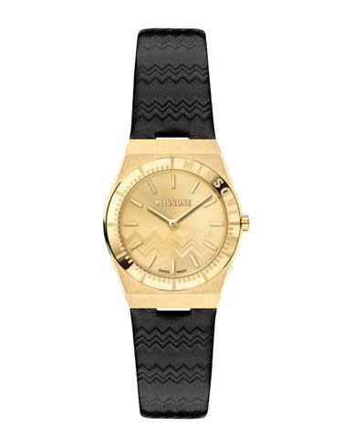Missoni Missoni Milano Leather Watch Woman Wrist watch Gold Size ONESIZE Stainless Steel | YOOX (US)
