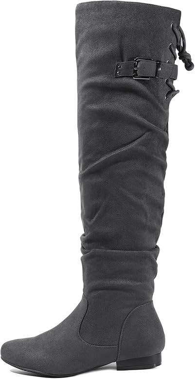 DREAM PAIRS Women's Suede Over The Knee Thigh High Winter Boots | Amazon (US)