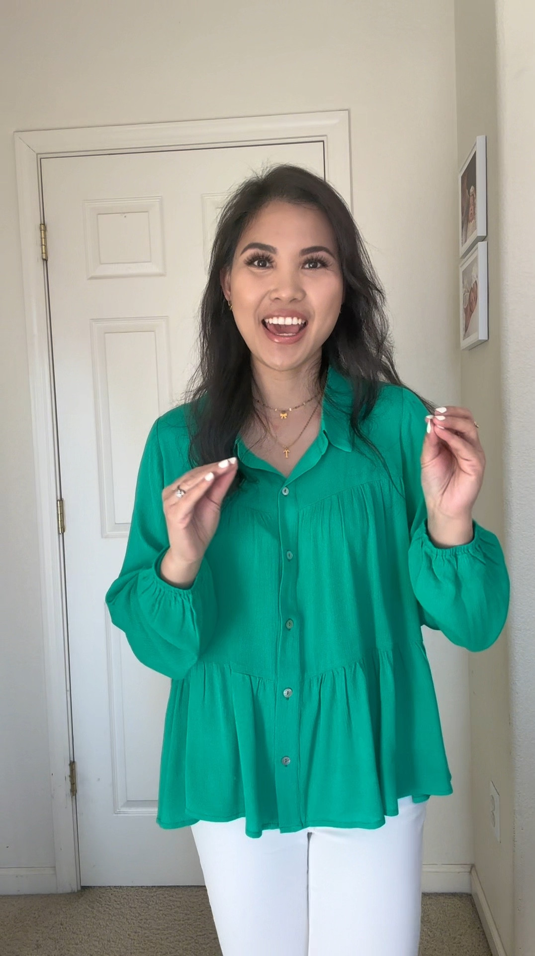 Flowy green top for St. Patrick’s, spring, summer, Easter 

#LTKTravel #LTKFindsUnder50 #LTKStyleTip