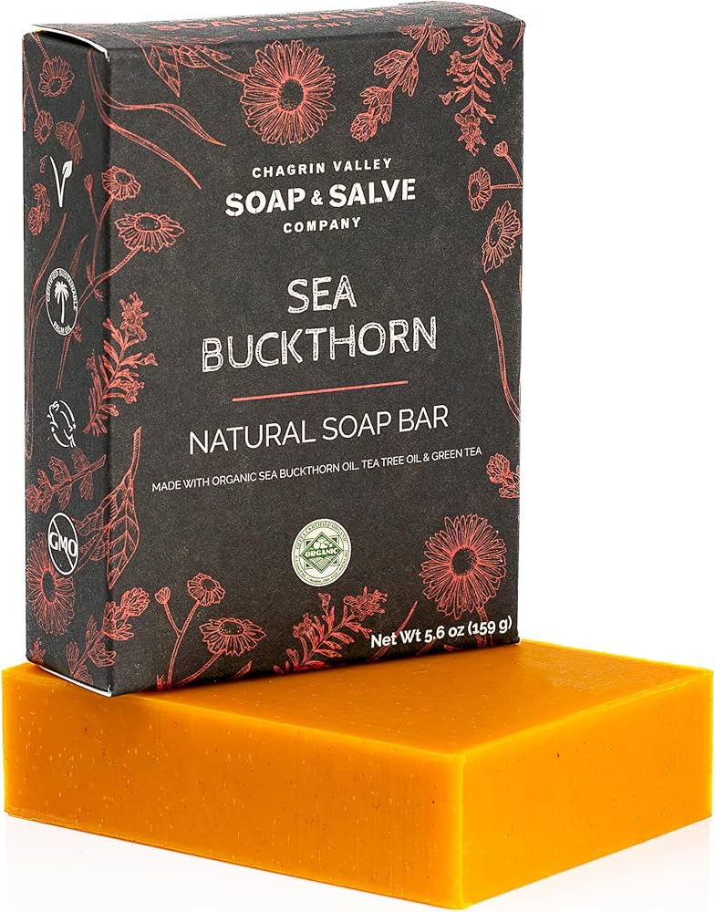 Chagrin Valley Natural Soap Bar - Sea Buckthorn, Organic Tea Tree Oil & Green Tea - Good for Sens... | Amazon (US)