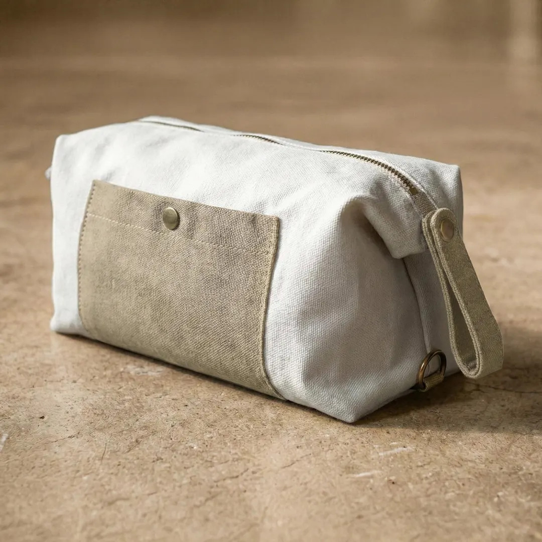Heavy-Duty Canvas Pouch Toiletry Bag | Expandable Travel Dopp Kit | Etsy (US)