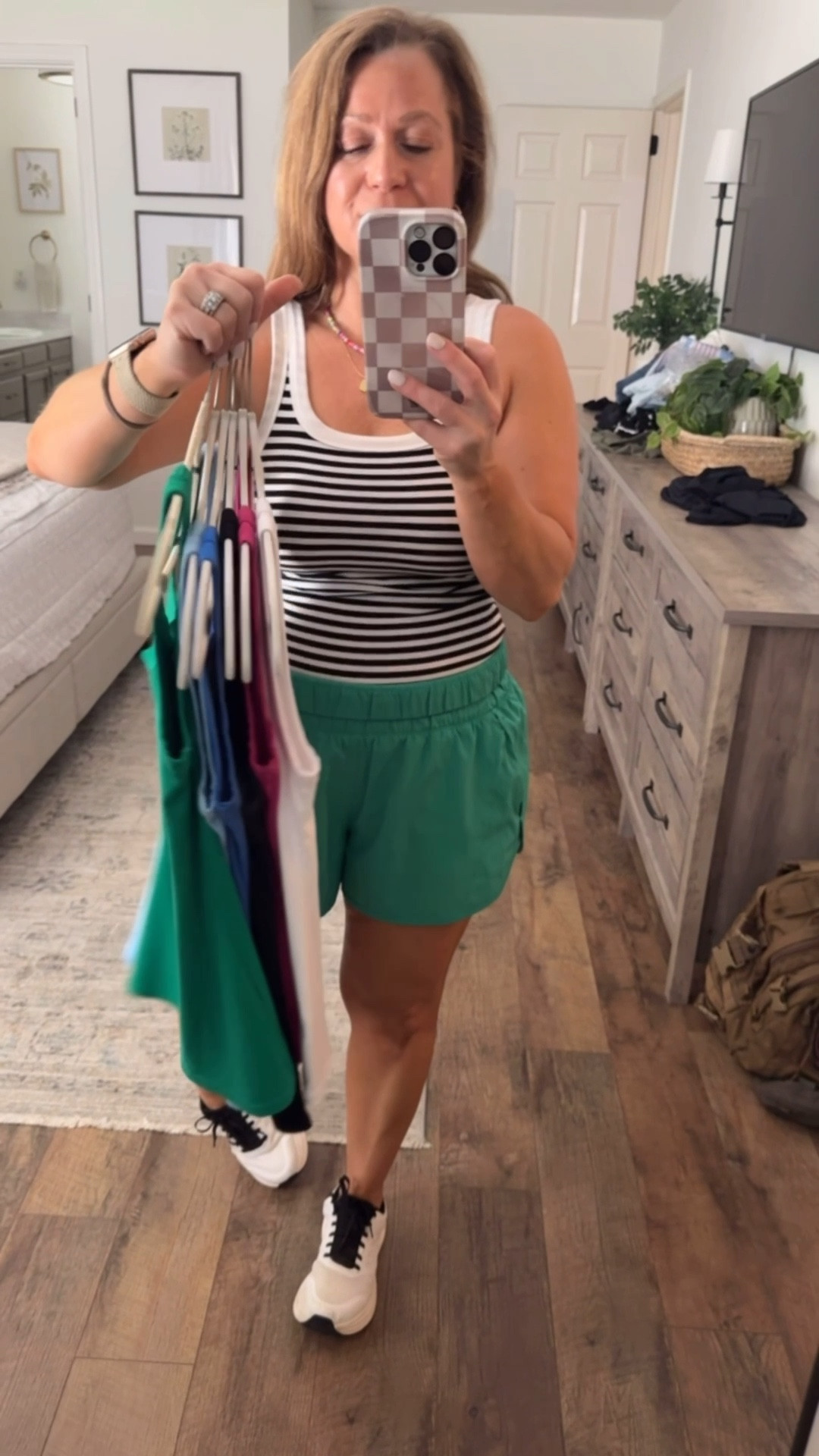 One of my most worn style of tanks
Washes up great and holds its shape 
Multiple color options 
And it’s on sale today 

I wear a small 

#LTKMidsize #LTKSaleAlert #LTKPetite
