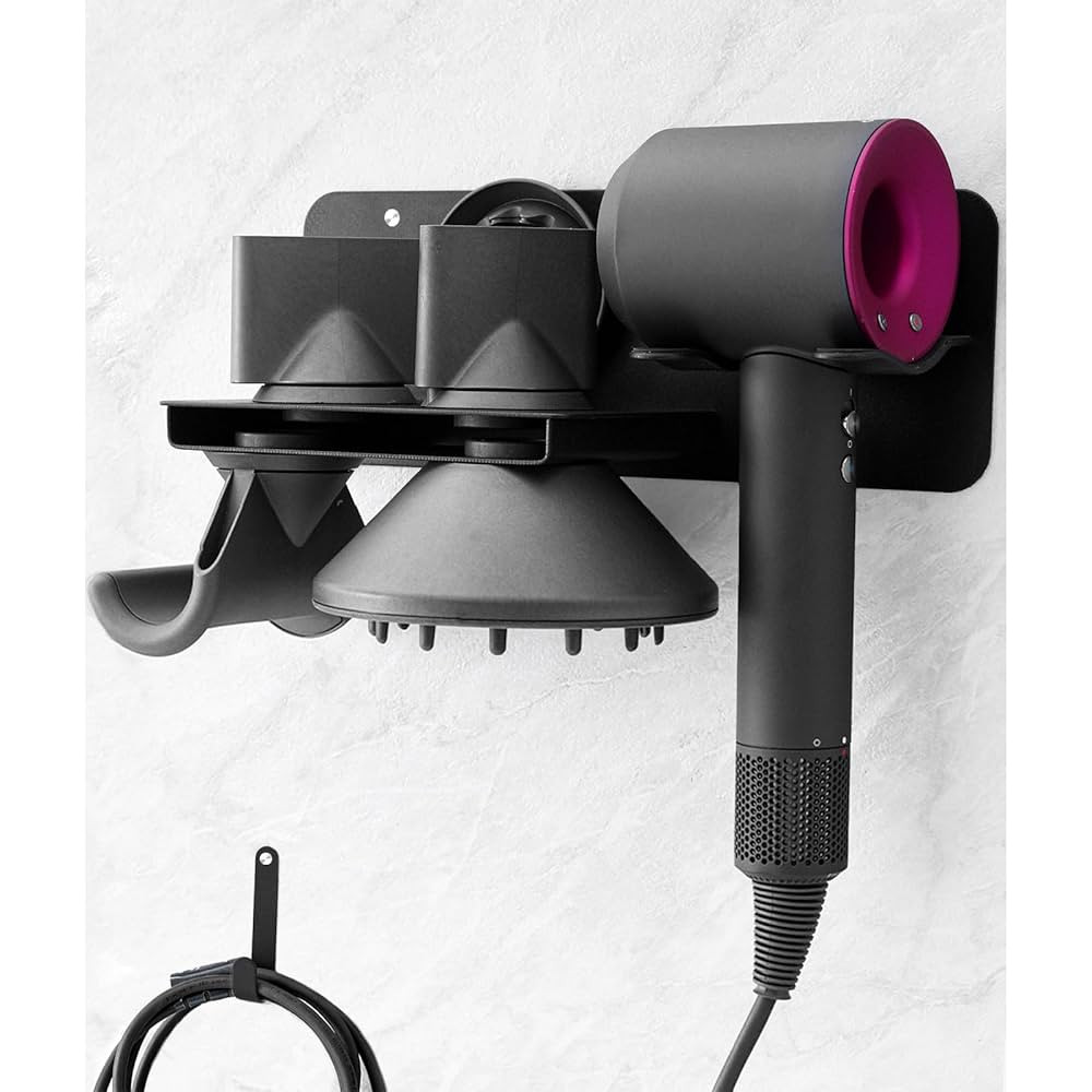 Hair Dryer Holder Wall Mount for Dyson Supersonic Airwrap Hair Dryer, Metal Blow Dryer Stand Atta... | Amazon (US)