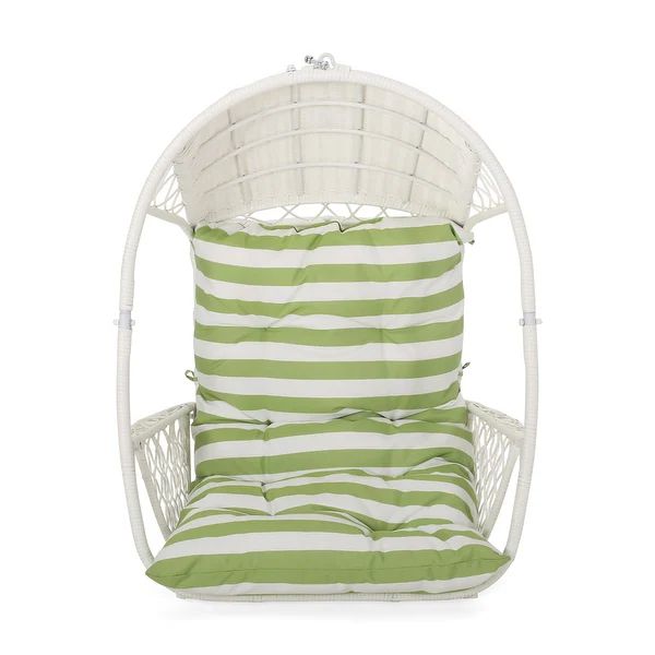 Greystone Outdoor/Indoor Wicker Hanging Chair with 8 Foot Chain (NO STAND) by Christopher Knight ... | Bed Bath & Beyond