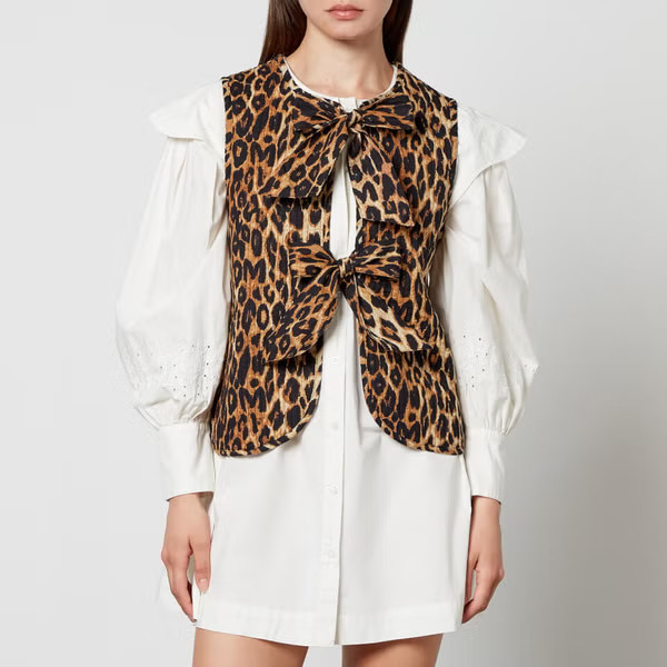Damson Madder Tilly Leopard-Printed Cotton Gilet | The Hut (UK)