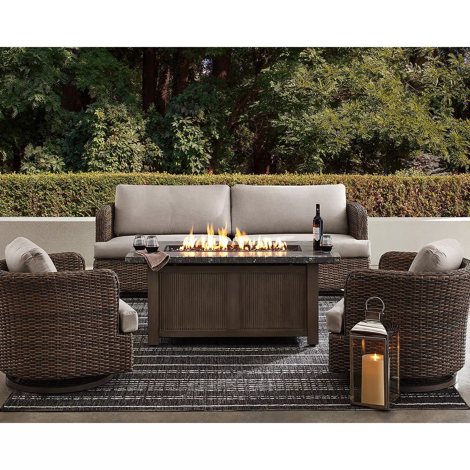 Member's Mark Brexley 4-Piece Deep Seating Set with Fire | Sam's Club