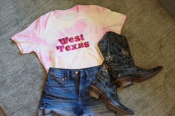 West Texas Pink Tie Dye Shirt | Etsy | Etsy (US)