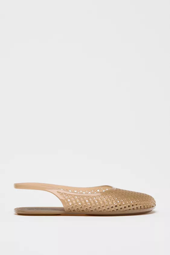 RUBBERISED-EFFECT SLINGBACK SHOES | Zara UK
