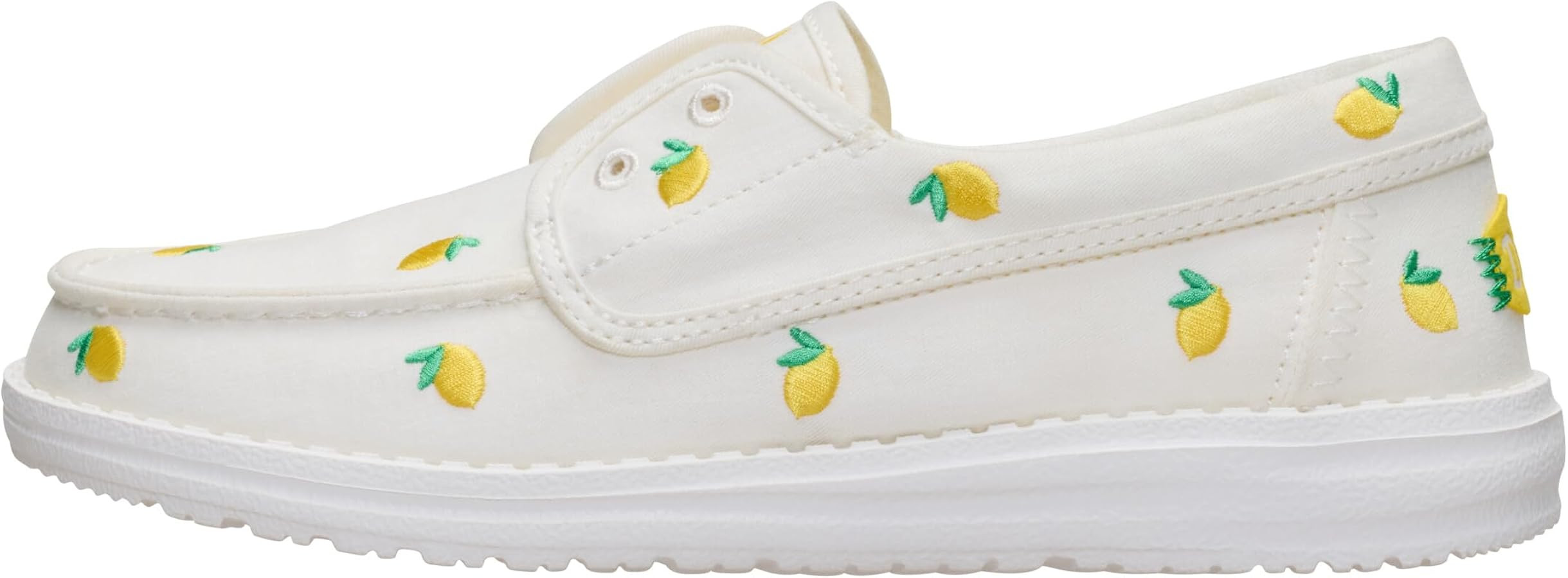 HEYDUDE Wendy Cru Embroidered Egret Size 5, Womens Shoes, Womens Slip-on Loafers, Comfortable & L... | Amazon (US)