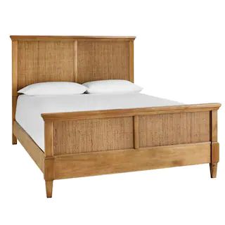 Home Decorators Collection Marsden Patina Finish Wooden Cane King Bed (81 in. W x 54 in. H) 10756... | The Home Depot