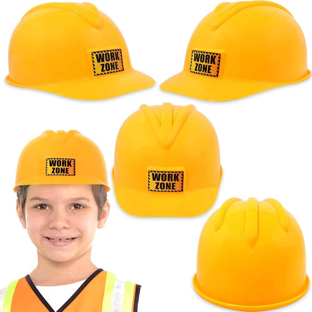 AnapoliZ Kids Construction Hat | Yellow, Plastic Childrens Hard Hat | Toy Construction Worker Hel... | Amazon (US)