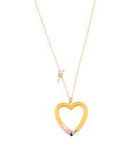 Yellow Heart Pencil Pendant Necklace | TJ Maxx