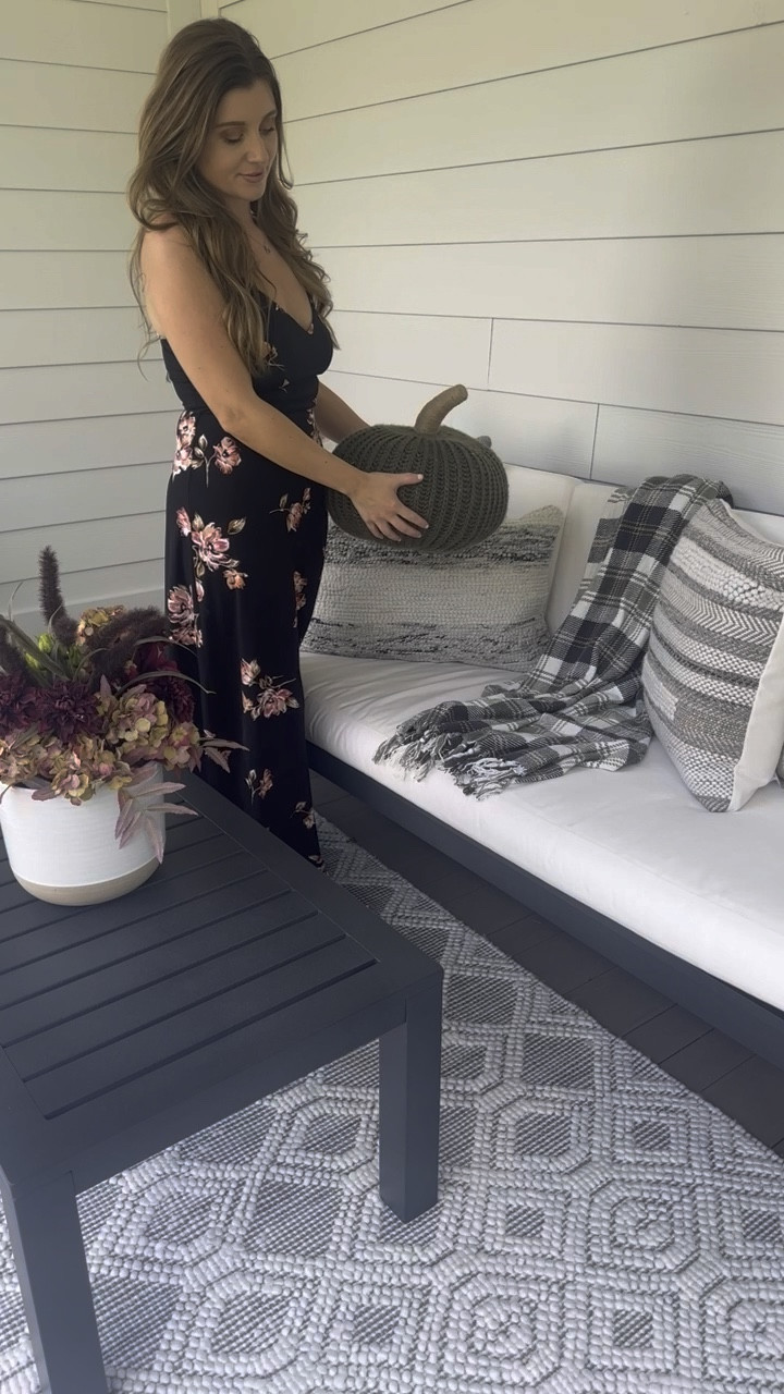 I couldn’t wait any longer to show you all my other fall porch for this year! I kept things simple by using a few faux pumpkins, lanterns, faux marigold bushes, a faux fall floral arrangement for the table and of course I had to have a pumpkin pillow and plaid throw for the sofa 😍✨

Pottery barn Indio | pottery barn outdoor | outdoor decor | fall porch inspo | simple fall decor | simple fall porch | Michaels faux florals | faux pumpkins | target decor | pumpkin pillow | plaid throw | hearth and hand with magnolia fall | crate and barrel lantern | Mytexas house plaid layering doormat | McGee and co doormat 

#LTKSeasonal #LTKfindsunder100