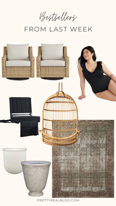 Full coverage swim under $30, vintage inspired rug, rattan hanging chair- $100 off plus free shipping! Perfect for a bedroom, stadium seat for kids sports, viral planters under $30! , swivel viral patio chairs. Price is for 2!!! Walmart home

#LTKSeasonal #LTKhome #LTKfamily