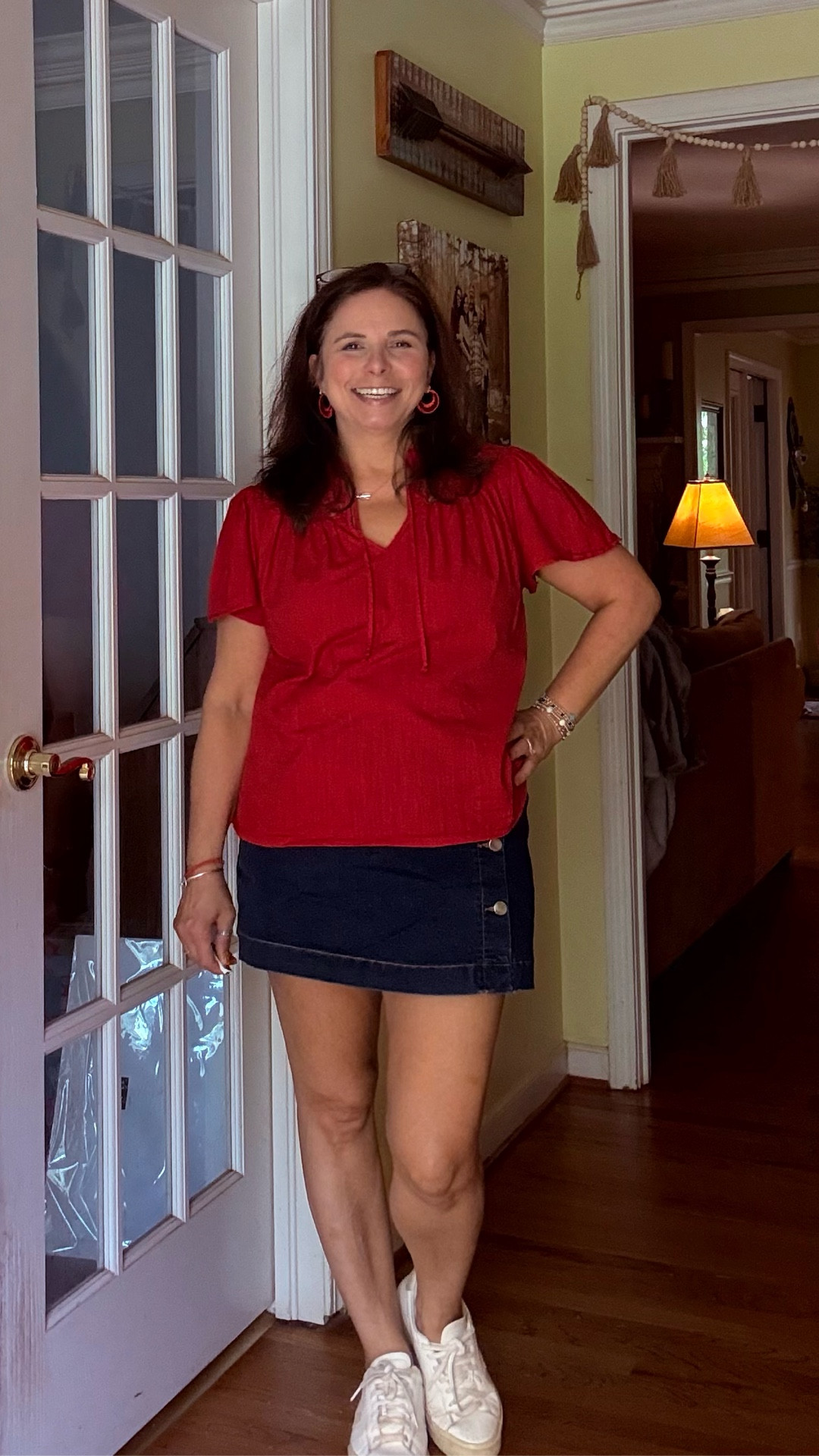 Loving this denim skort because it’s a fun length but the built in shorts make it comfortable so you don’t have to worry about it being too short!

#LTKFindsUnder50 #LTKSeasonal #LTKStyleTip