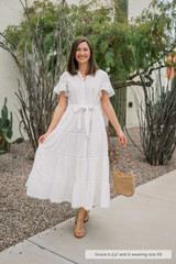 MW Occasion White Eyelet Dress | Merrick White