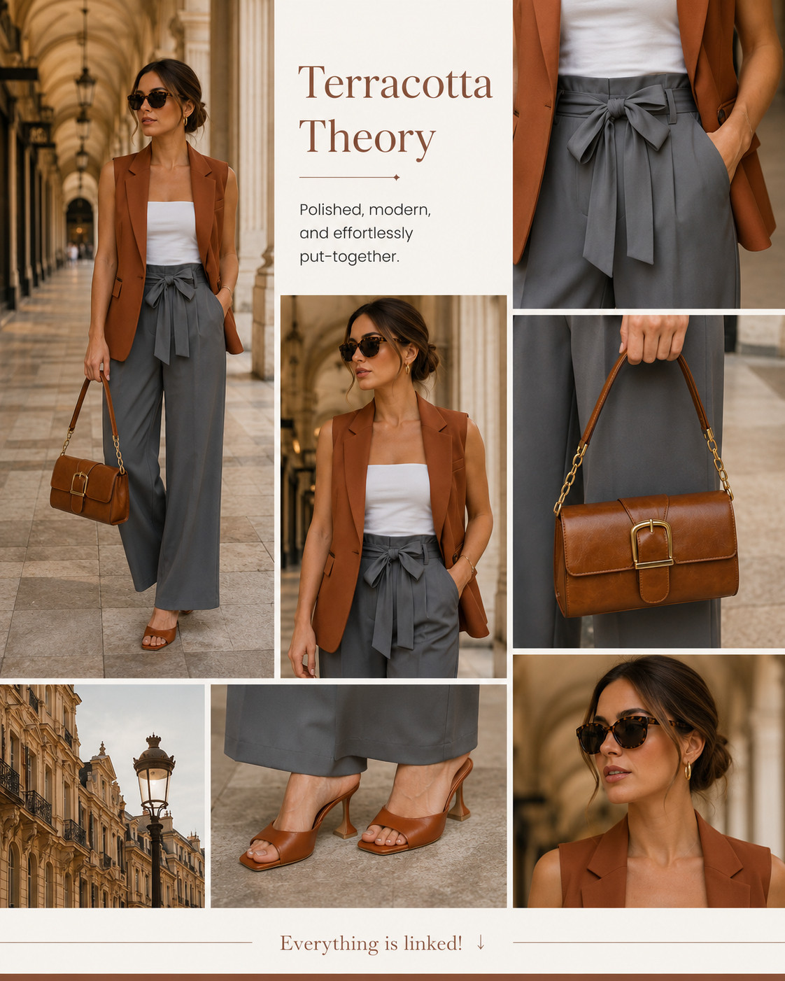 The LILLUSORY work pants that make fall office style look effortlessly expensive. 🤎✨

These charcoal gray LILLUSORY high-waisted paperbag wide-leg pants are the polished workwear staple your closet has been missing. 

The flattering high rise defines the waist, the adjustable tie belt creates shape, and the flowy wide-leg silhouette visually elongates the legs while staying comfortable through a full workday.

Pair them with a white fitted top, terracotta sleeveless blazer vest, cognac heels, and a structured shoulder bag for a rich summer-to-fall business casual outfit. 

The rust-and-charcoal color combination feels modern, elevated, and easy to recreate for office days, client meetings, presentations, conferences, teacher outfits, work travel, or desk-to-dinner plans.

These are the versatile LILLUSORY dress pants that make simple tops look intentionally styled—and they can be reworn with loafers, bodysuits, button-down shirts, fitted sweaters, and classic blazers all season.

📌 SAVE this terracotta-and-charcoal workwear formula before your next office day!

Everything is linked! ↓

#LTKSaleAlert #LTKWorkwear #LTKTravel