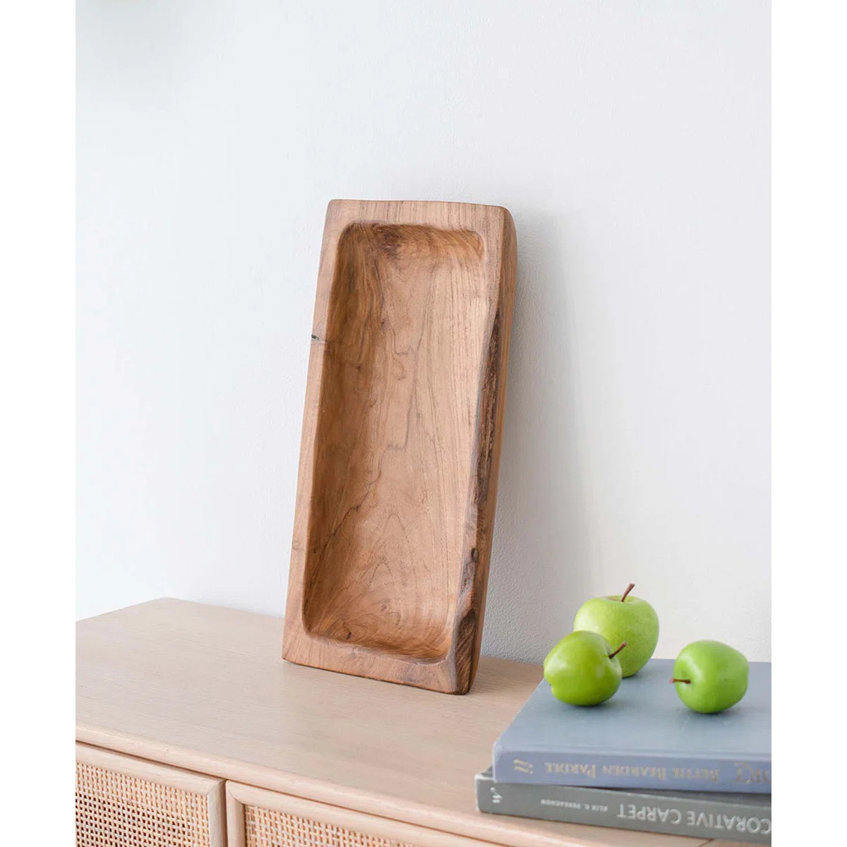 Lorelai Teak Wood Rectangle Tray - 16x8x2.5" | Wayfair North America