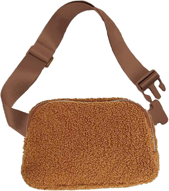 Fleece Belt Bag with Adjustable Strap Athletic Everywhere Small Cross Body Waist Hip Bum Crossbod... | Amazon (CA)