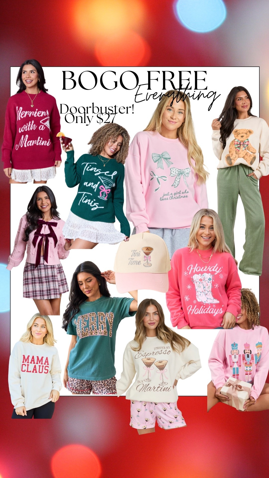The cutest Christmas and holiday sweaters and sweatshirts are BOGO FREE! Christmas outfit on sale. Black Friday deal. 

#LTKHoliday #LTKCyberWeek