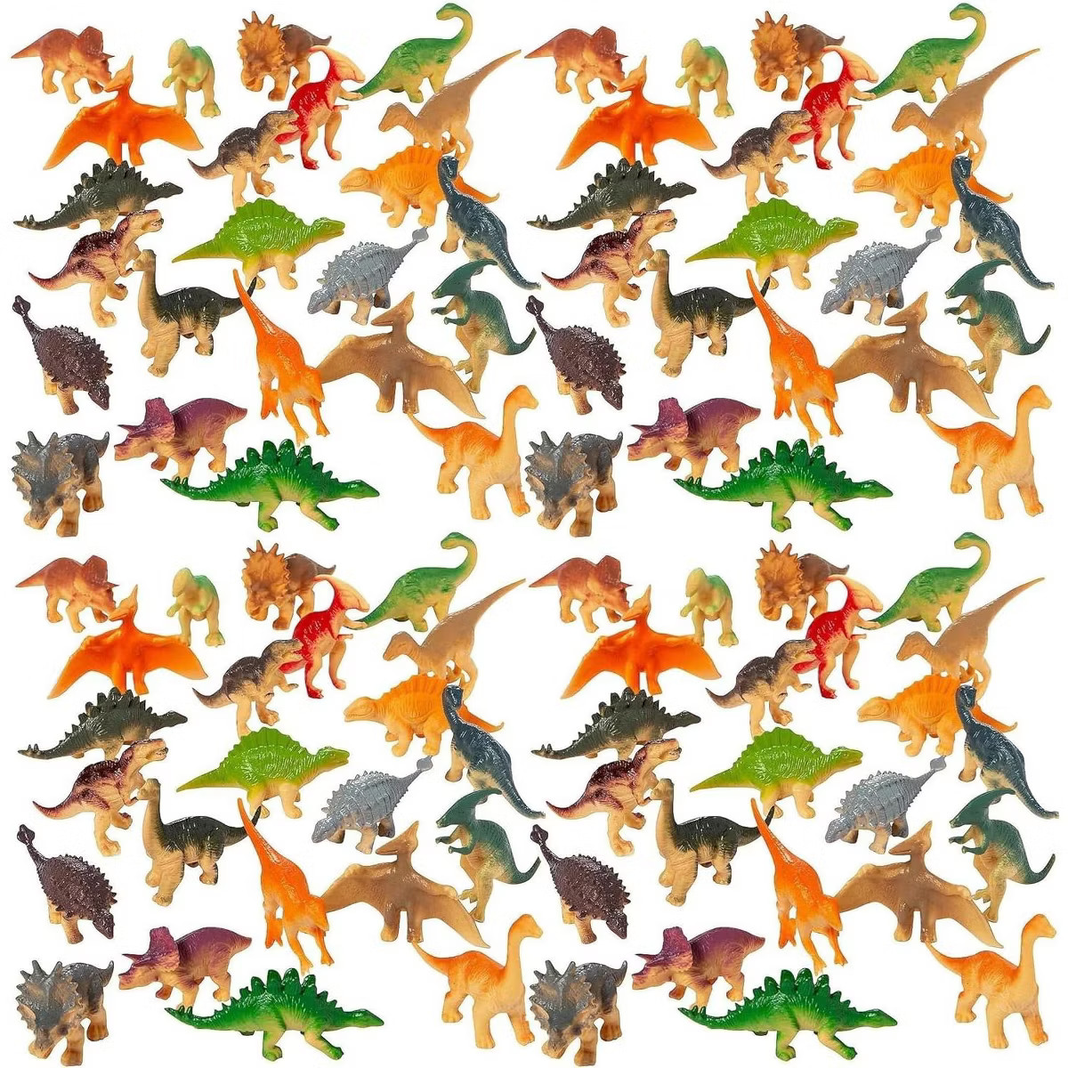 Mini Dinosaur Toy Set for Kids 96 pcs Plastic Dinosaur Figures 2.5" Mini T-rex, Stegosaurus, Mono... | Target