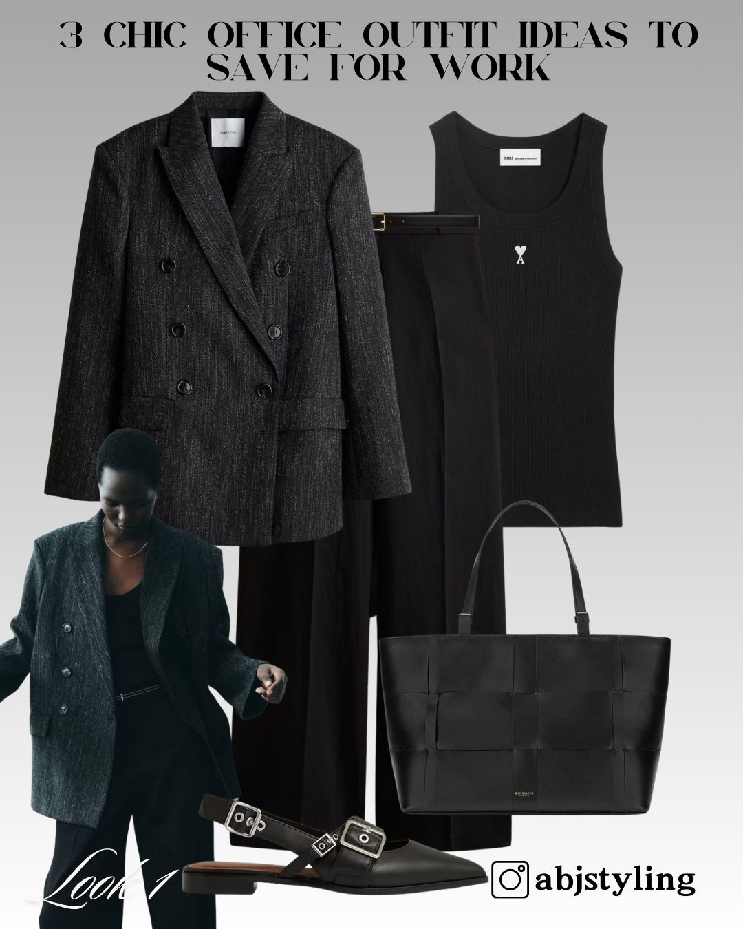 Minimal office outfit formula:
Tailored blazer + black trousers + simple tank.

Effortless and polished for everyday workwear.

Shop the look via LTK.

#LTKuk #LTKworkwear #LTKspring