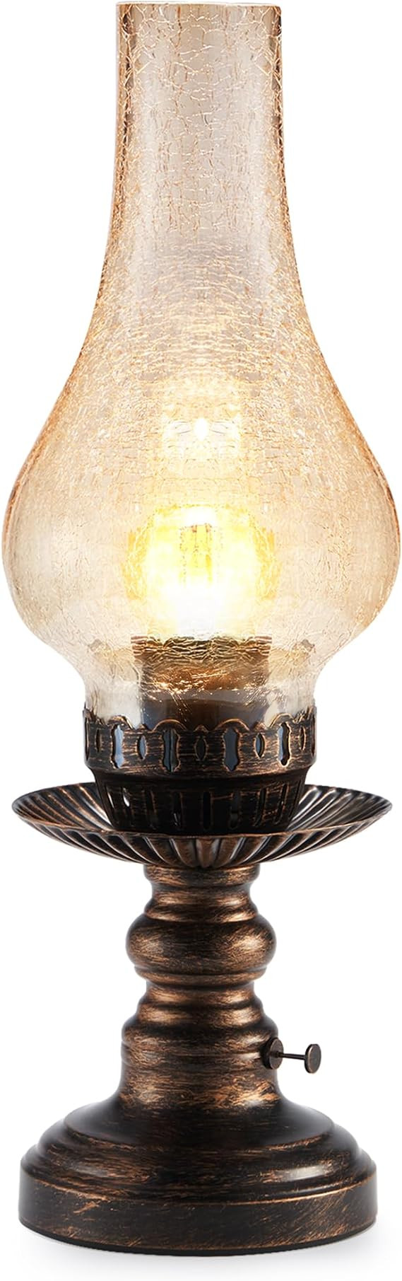 Vintage Rechargeable Cordless Table Lamp with Dimmer & Touch Control, Small Battery Powered Light... | Amazon (US)