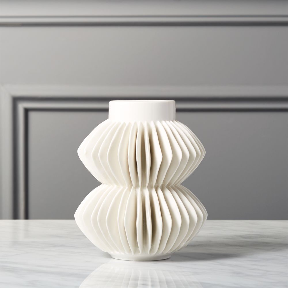 Celia White Vase | CB2