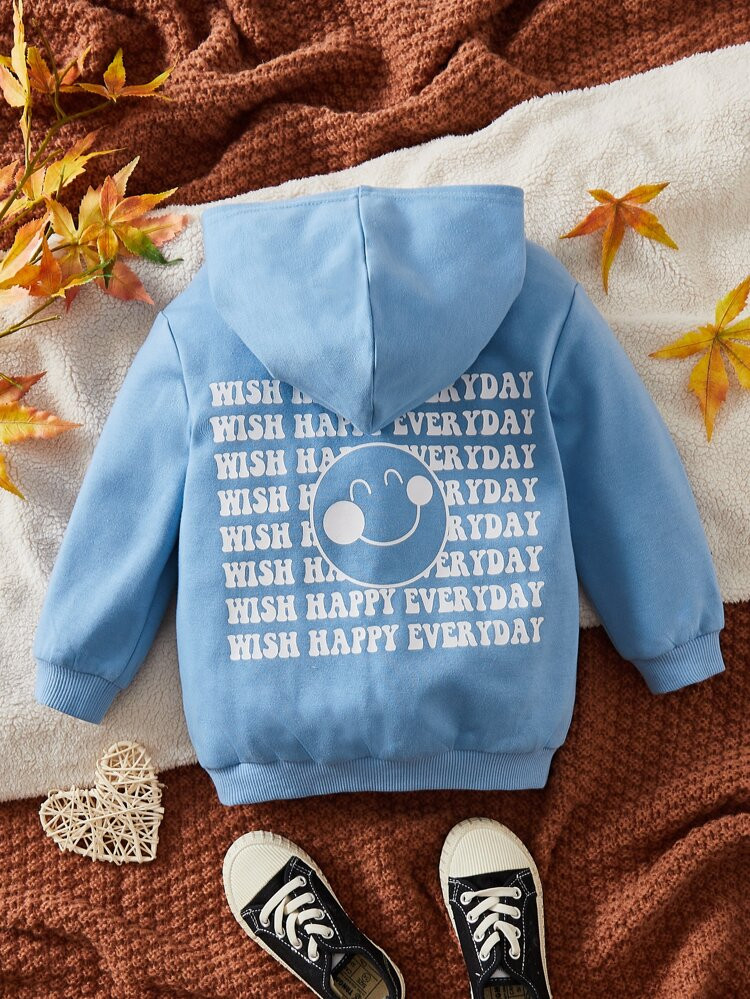 SHEIN Baby Hoodie mit Buchstabe & Cartoon Grafik | SHEIN