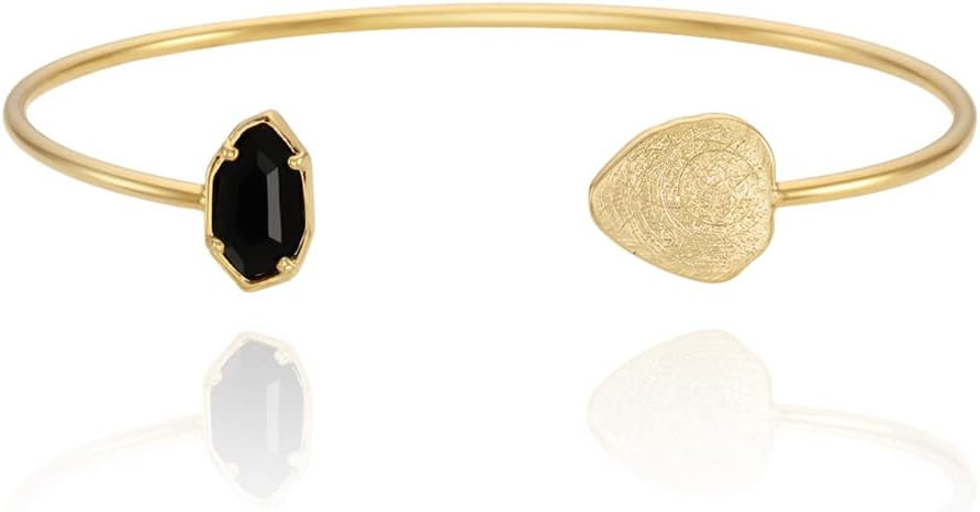 OZEL – Cuff Bracelets for Women – 18K Real Gold Plated Cuff Bracelet – Colorful Crystal Gol... | Amazon (US)
