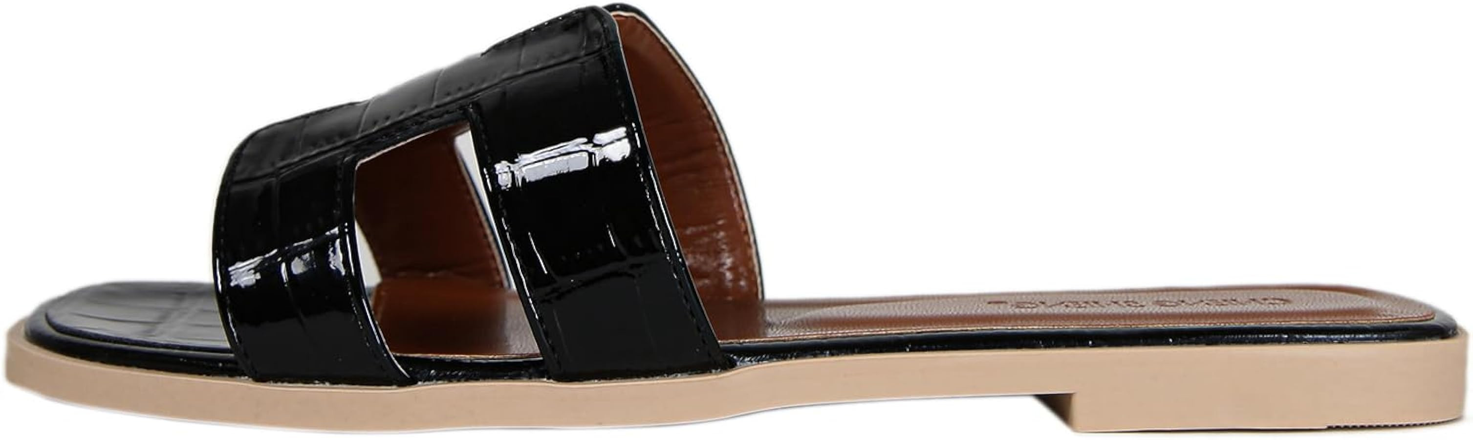 Womens Sandals Dressy Flat Sandals for Women Summer Leather Slide Sandals Comfortable Mules for W... | Amazon (US)