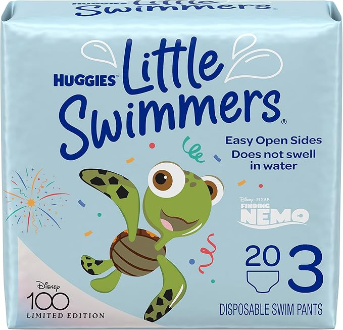 Swim Diapers Size 3 (16-26 lbs), Huggies Little Swimmers Disposable Swimming Diapers, 20 Ct | Amazon (US)