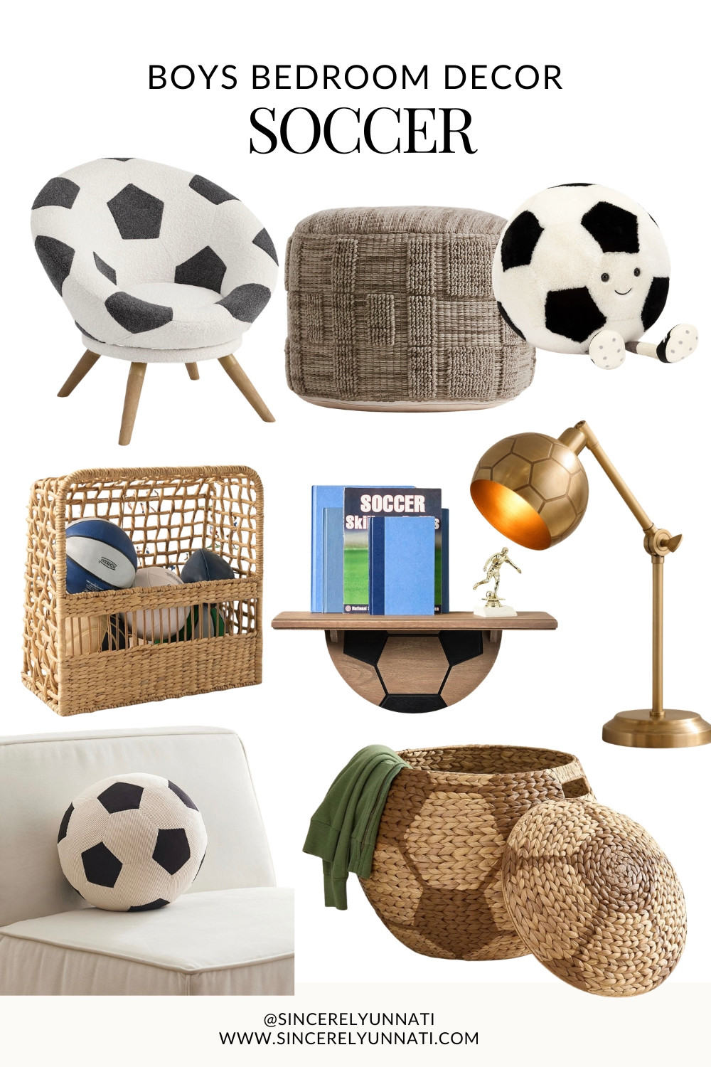  Soccer bedroom decor ideas for boys ⚽ modern, neutral sports-themed kids room inspiration that blends function + style. Featuring soccer chairs, storage baskets, wall shelves, and soft decor pieces perfect for toddler rooms, playrooms, and big kid bedrooms.

soccer kids room, boys sports bedroom decor, soccer themed bedroom, neutral playroom ideas, kids room organization

 

#LTKSaleAlert #LTKKids #LTKHome